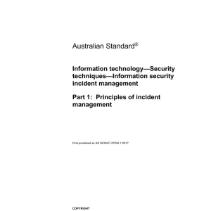 AS ISO/IEC 27035.1:2017 pdf