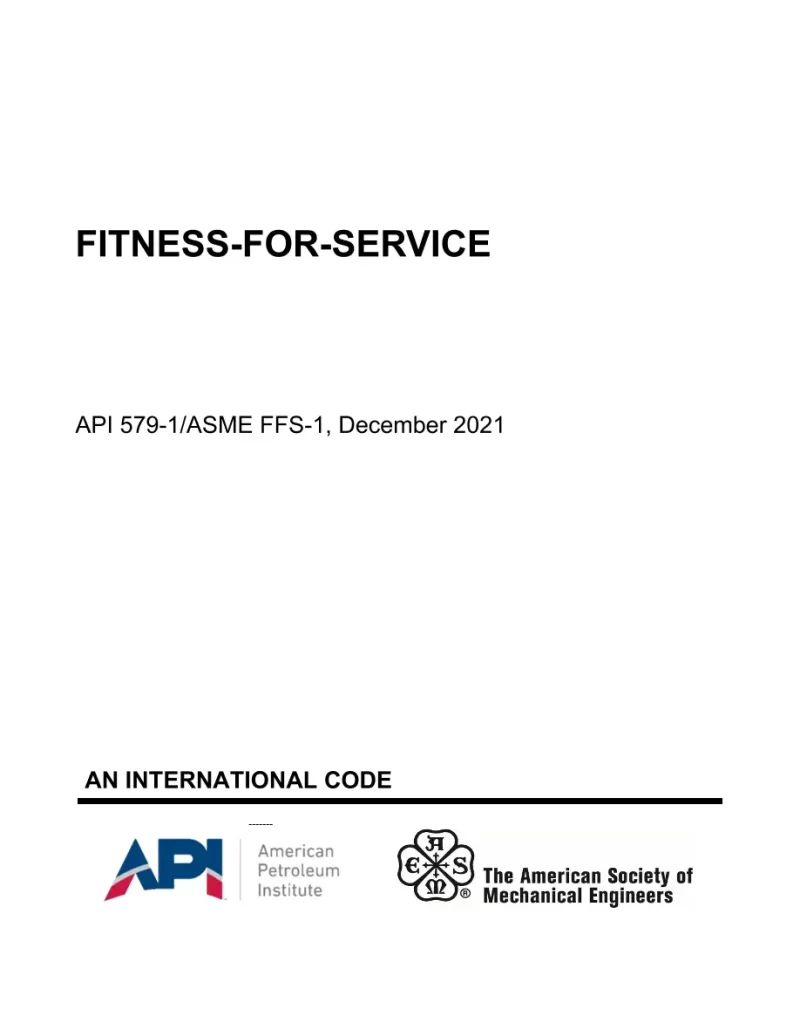 API RP 579-1 / ASME FFS-1 pdf