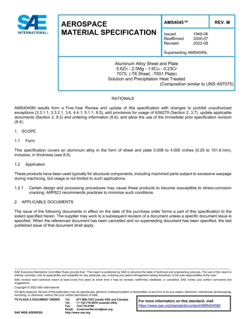 SAE AMS4045M pdf