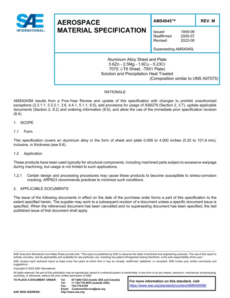 SAE AMS4045M pdf