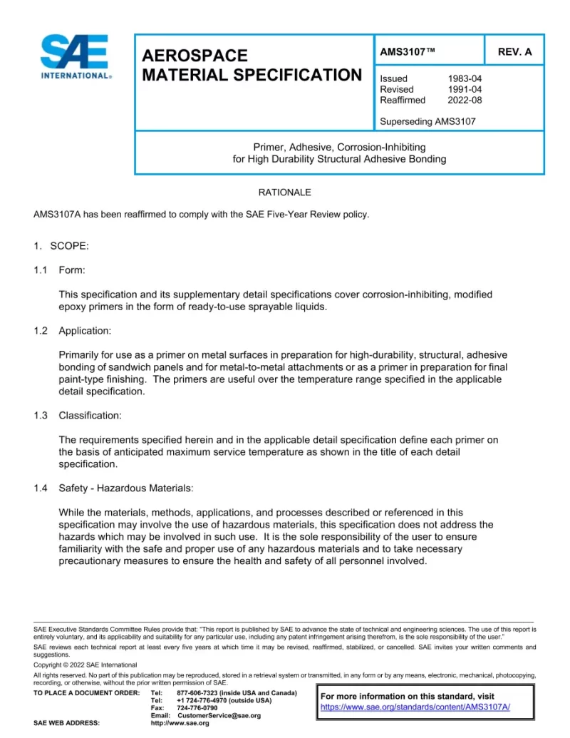 SAE AMS3107A pdf