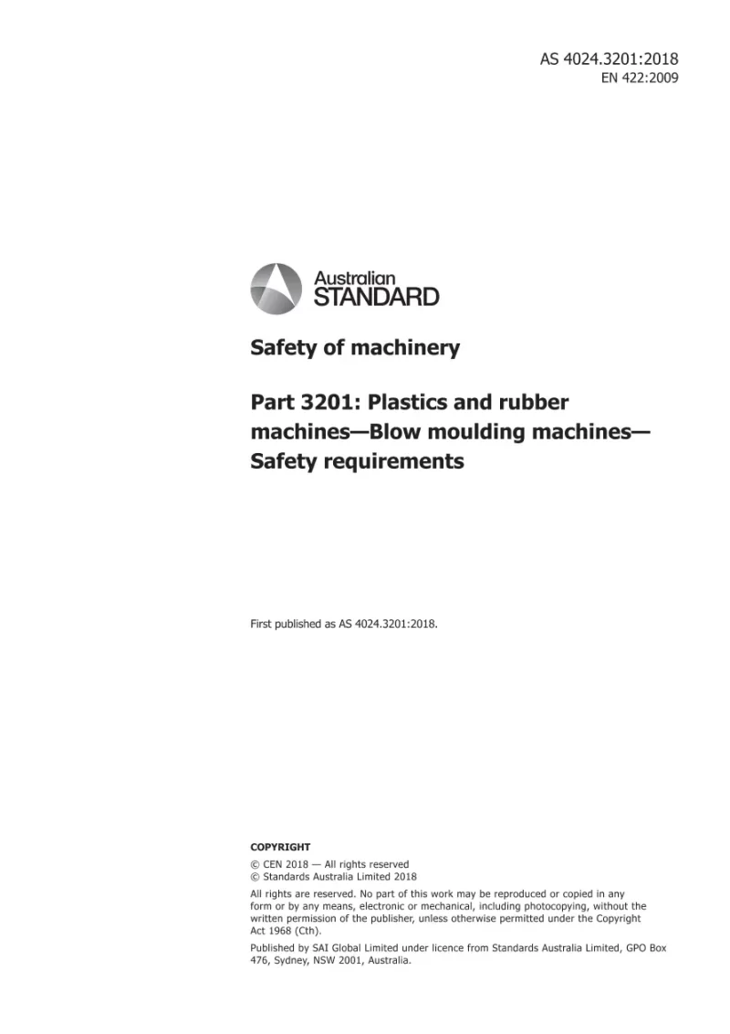 AS 4024.3201:2018 pdf