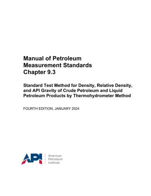 API MPMS Chapter 9.3 Fourth Edition pdf