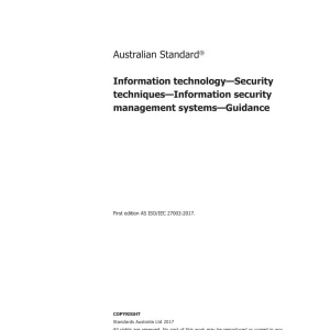 AS ISO/IEC 27003:2017 pdf