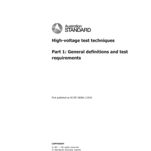 AS IEC 60060.1:2018 pdf