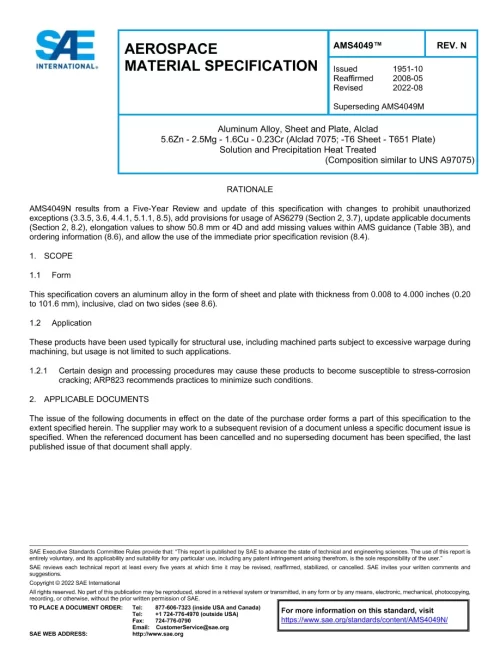 SAE AMS4049N pdf