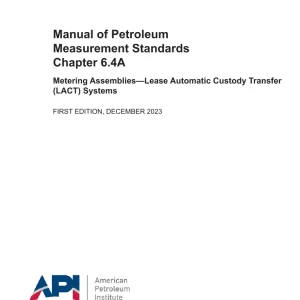 API MPMS Chapter 6.4A First Edition pdf