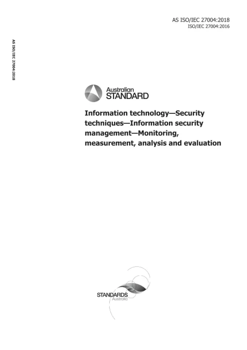 AS ISO/IEC 27004:2018 pdf