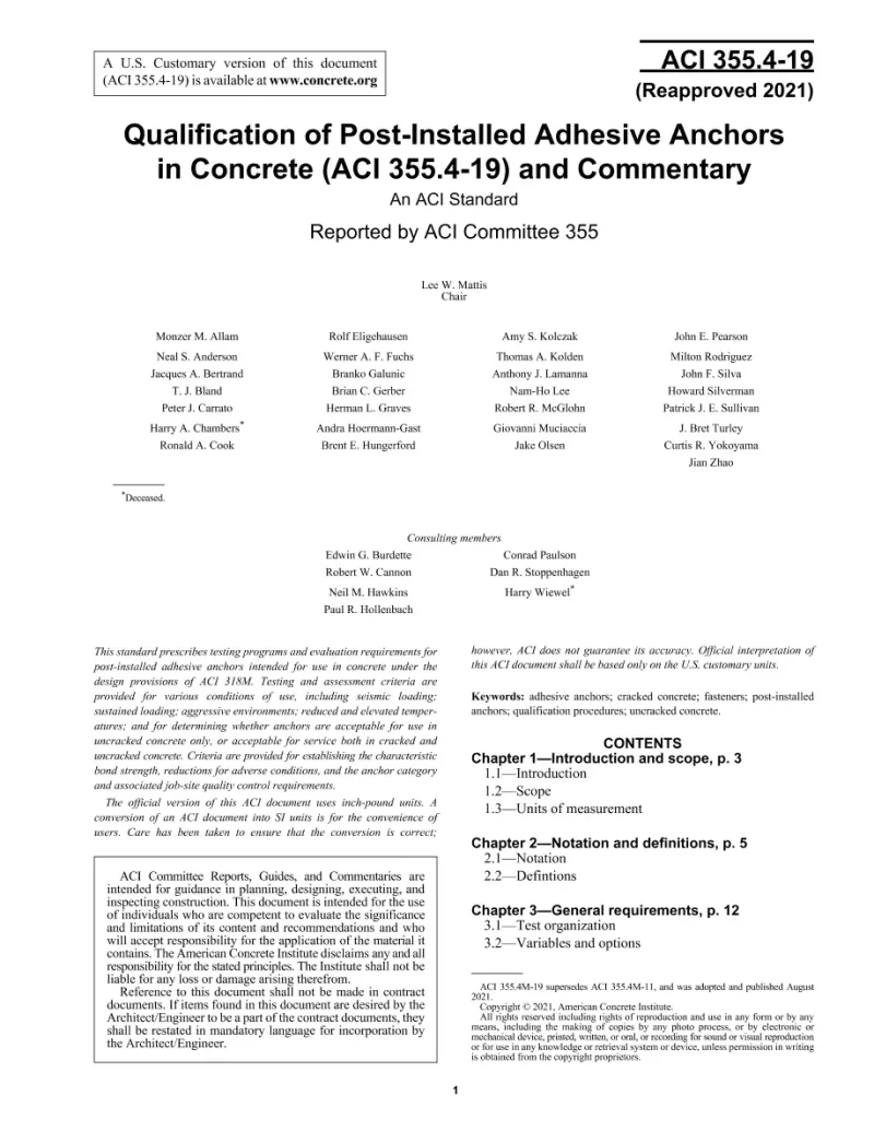 ACI 355.4M-19 (R2021) pdf