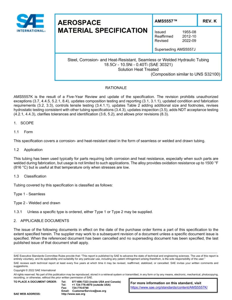 SAE AMS5557K pdf