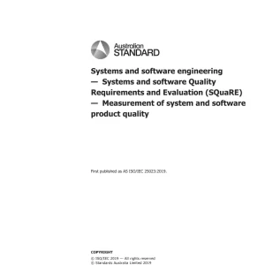 AS ISO/IEC 25023:2019 pdf