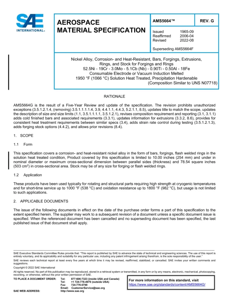 SAE AMS5664G pdf