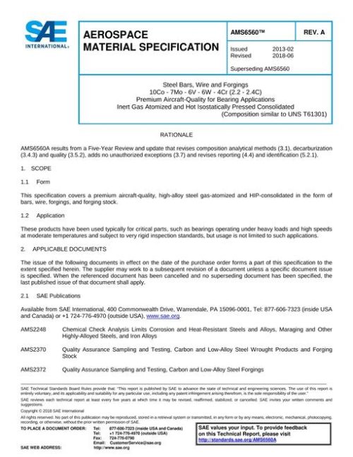 SAE AMS6560A pdf