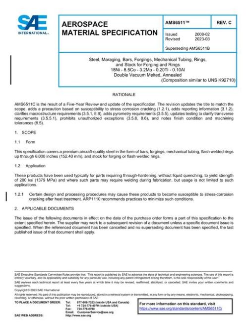 SAE AMS6511C pdf