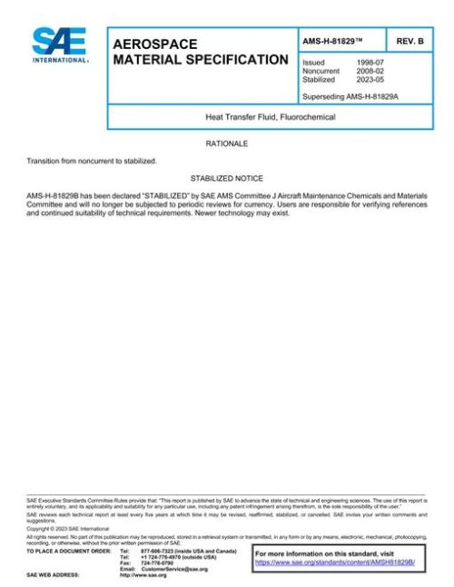 SAE AMSH81829B pdf