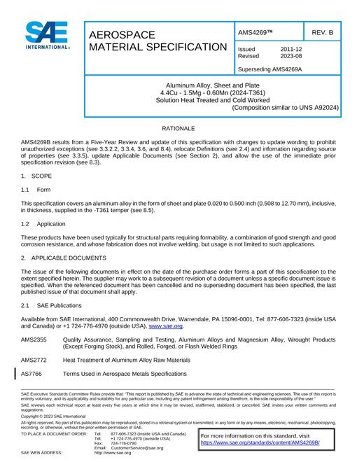 SAE AMS4269B pdf