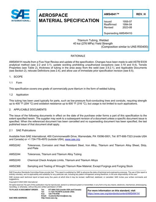 SAE AMS4941H pdf