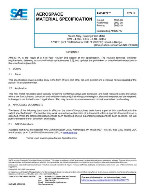 SAE AMS4777K pdf