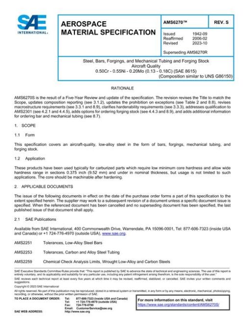 SAE AMS6270S pdf