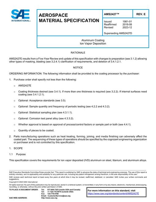 SAE AMS2427E pdf