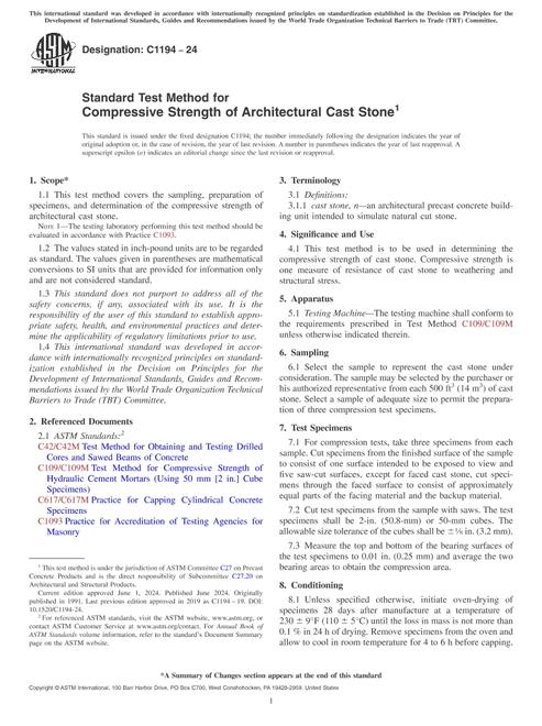 ASTM C1194-24 pdf