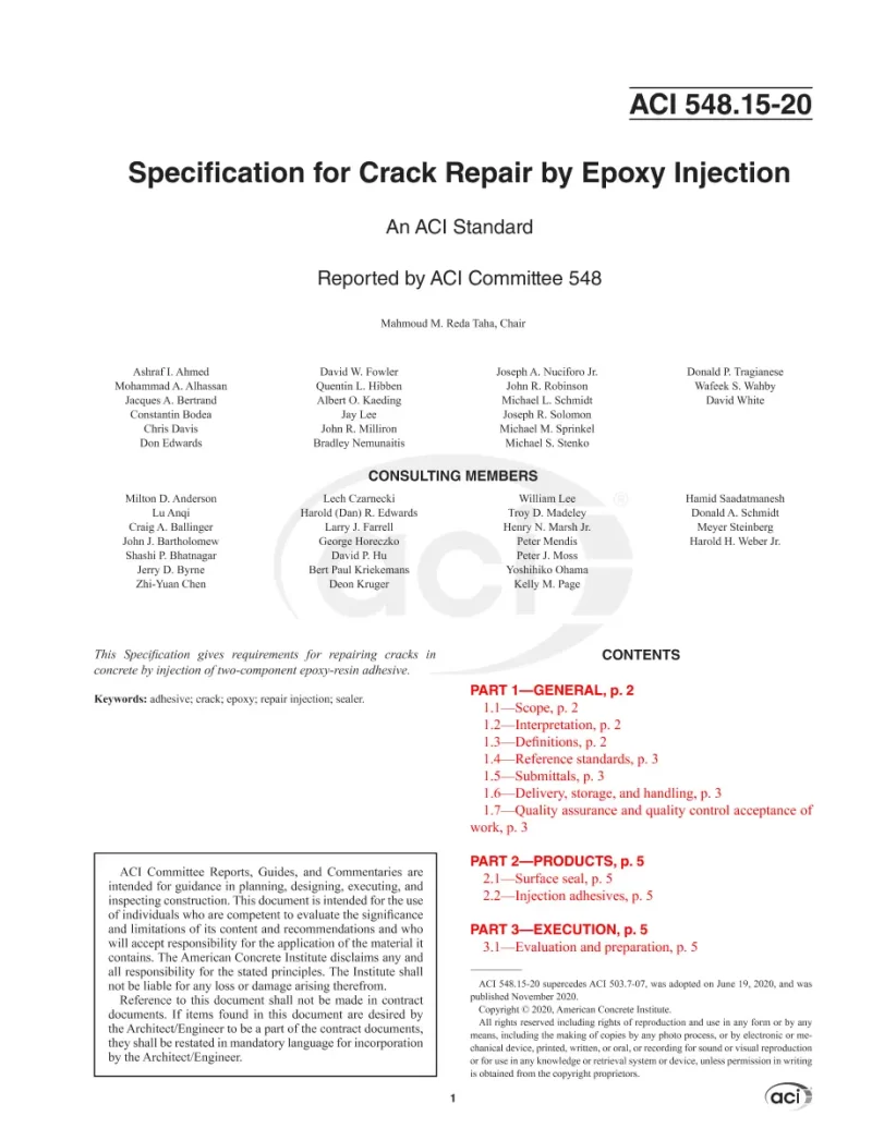 ACI 548.15-20 pdf