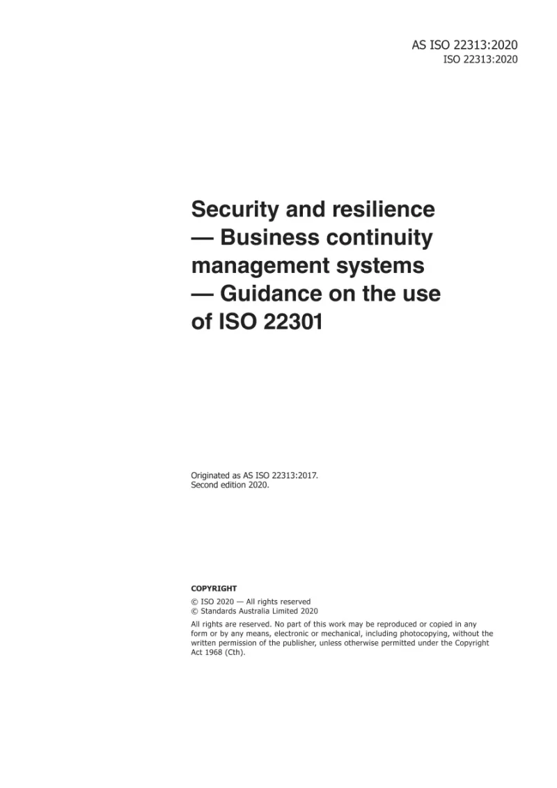 AS ISO 22313:2020 pdf