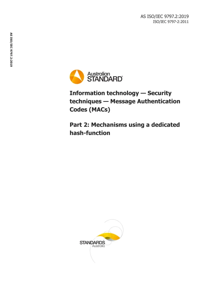 AS ISO/IEC 9797.2:2019 pdf