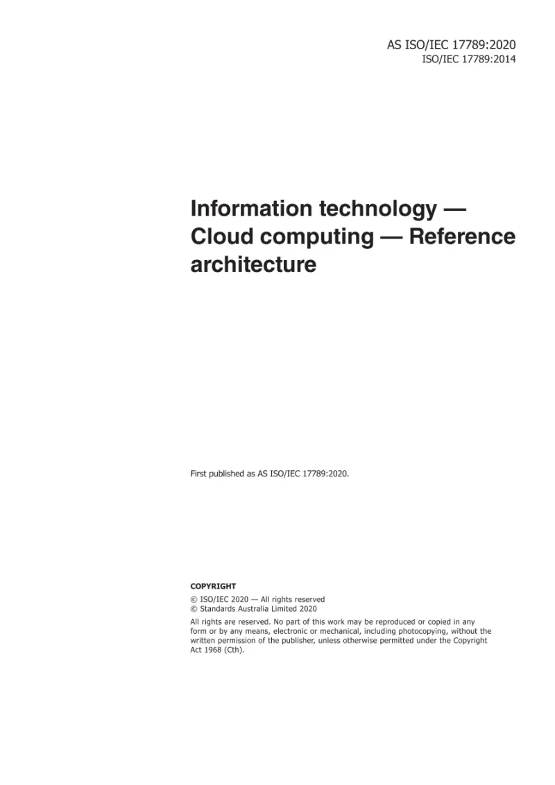 AS ISO/IEC 17789:2020 pdf