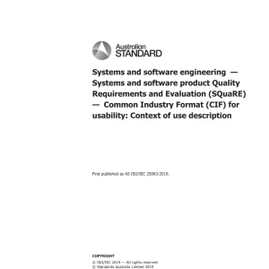 AS ISO/IEC 25063:2019 pdf