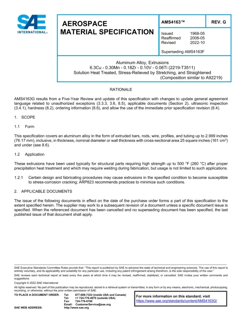 SAE AMS4163G pdf