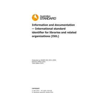 AS ISO 15511:2019 pdf