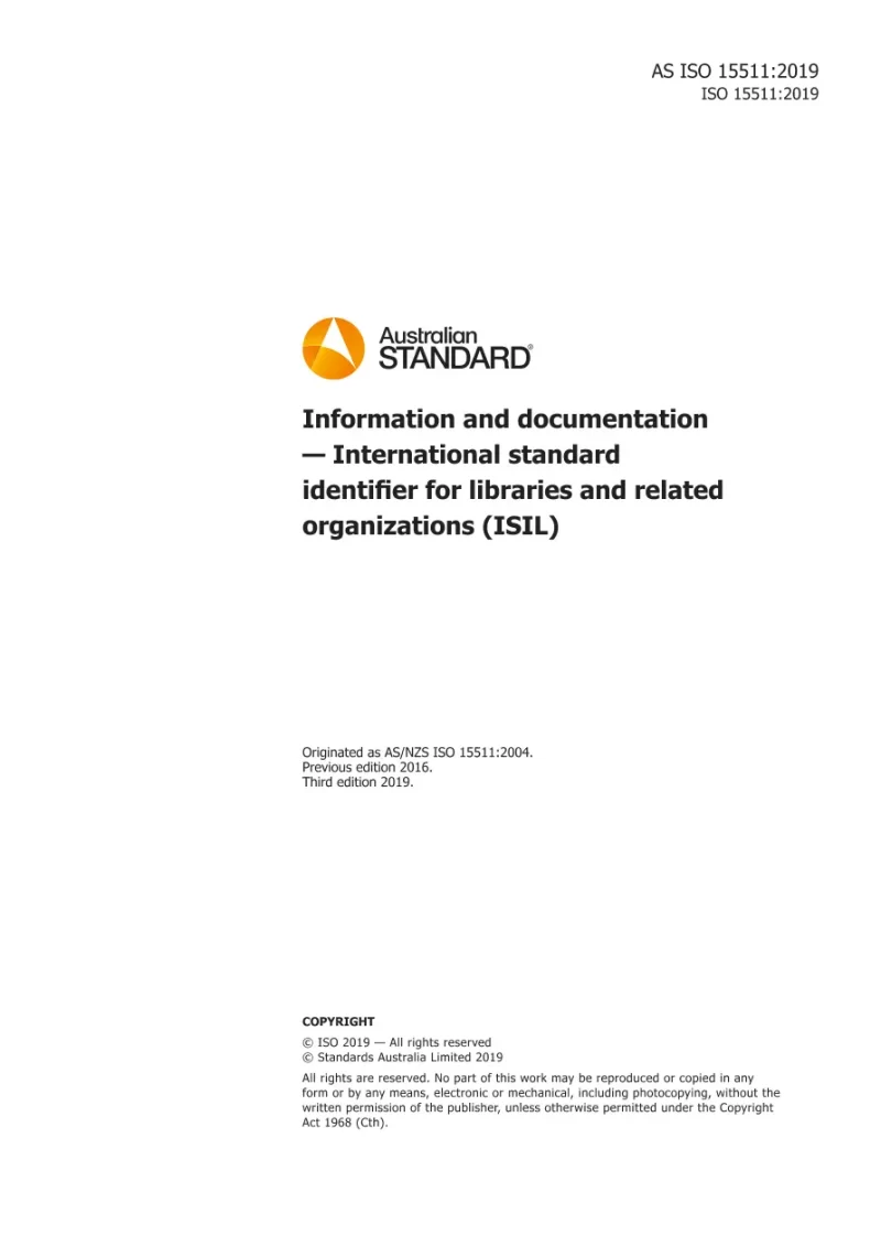 AS ISO 15511:2019 pdf