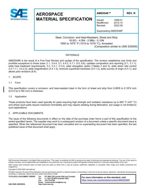 SAE AMS5548R pdf