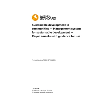 AS ISO 37101:2020 pdf