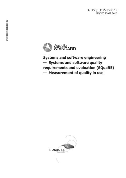 AS ISO/IEC 25022:2019 pdf