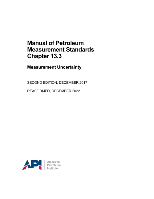 API MPMS Chapter 13.3 (R2022) pdf