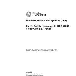 AS 62040.1:2019 pdf