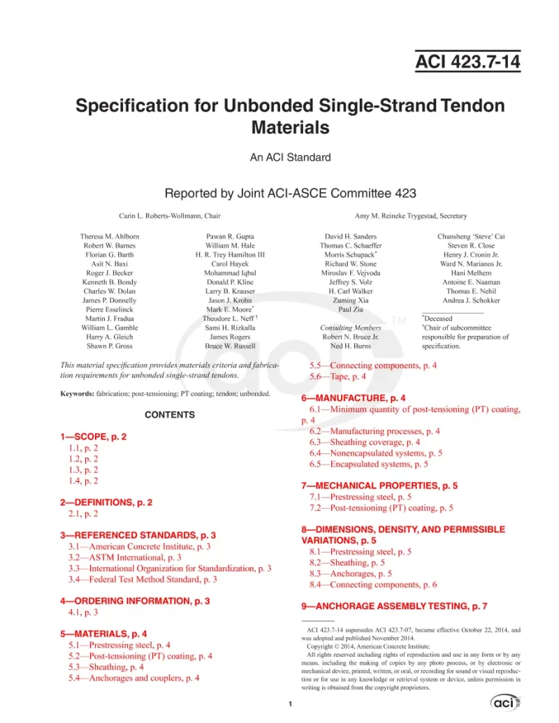 ACI 423.7-14 pdf