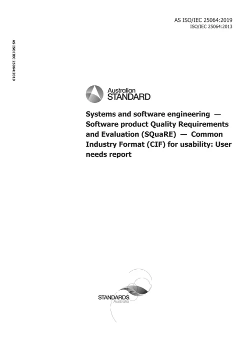 AS ISO/IEC 25064:2019 pdf