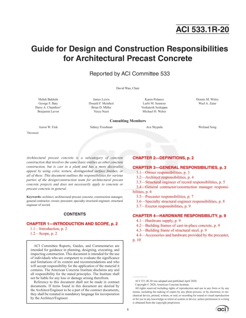 ACI 533.1R-20 pdf