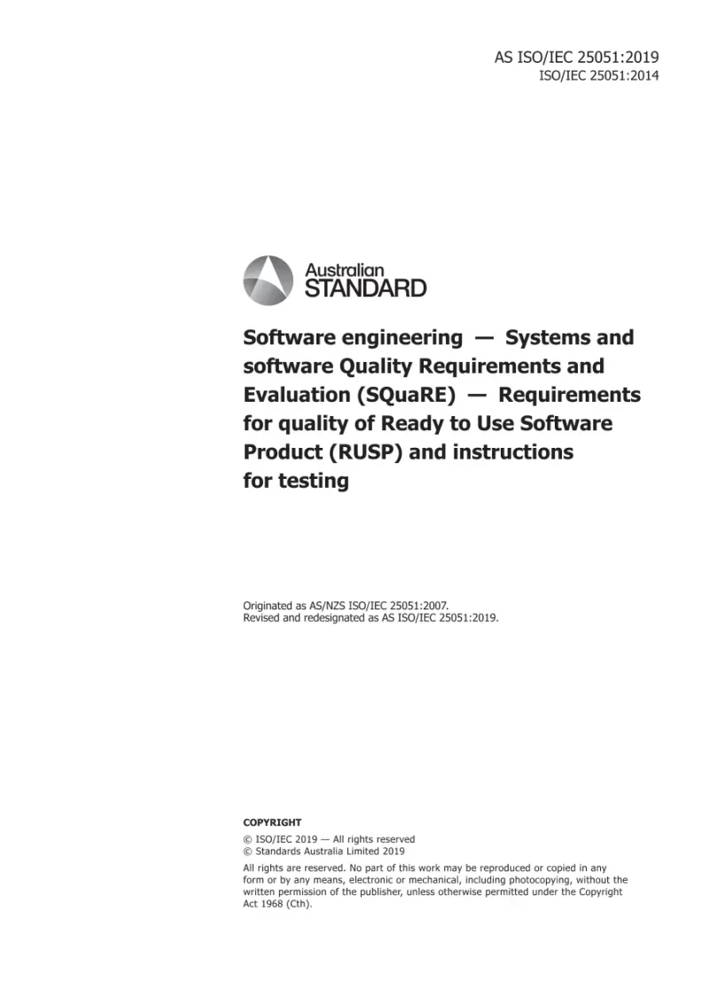 AS ISO/IEC 25051:2019 pdf