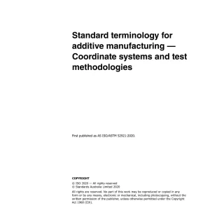 AS ISO/TM 52921:2020 pdf