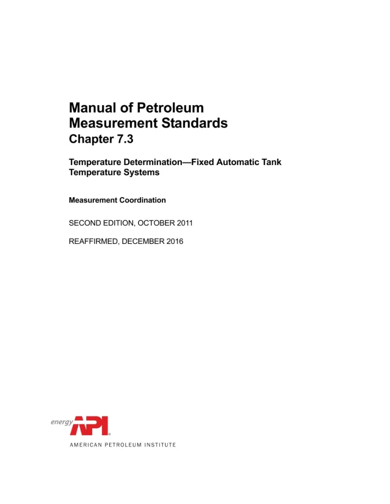 API MPMS Chapter 7.3 (R2021) pdf