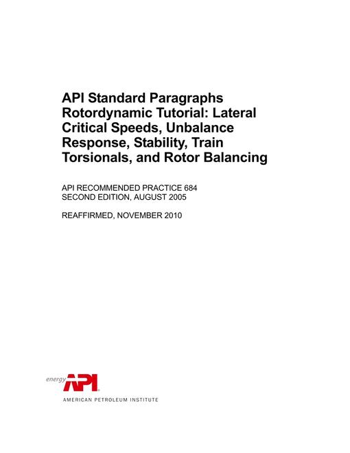 API RP 684 (R2010) pdf