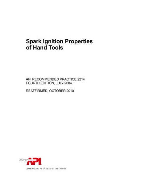 API RP 2214 (R2010) pdf