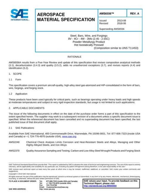 SAE AMS6556A pdf