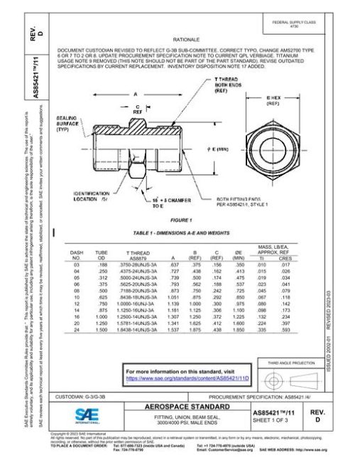 SAE AS85421/11D pdf