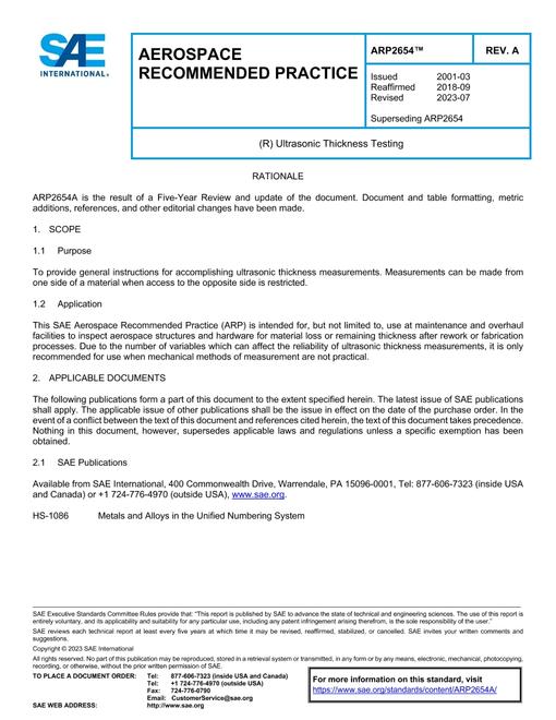 SAE ARP2654A pdf