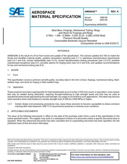 SAE AMS6429K pdf